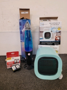 Mini Air Cooler, Urban Shop Lava Blue And Pink Lamp And Ink