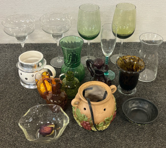 Tub Of Glassware &mdash; Cups, Bowls & More