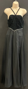 Black With Rhinestones Bridal Dress