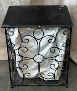 Hamper w/ Metal Casing