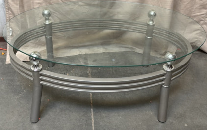 (2) Coffee Tables w/ Glass Tops