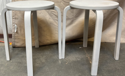Small White Stools