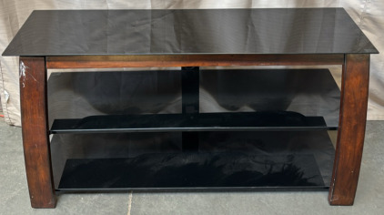 Modern TV Stand w/ Tempered Glass