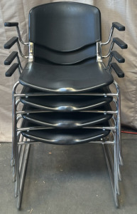 (4) Black Matching Plastic Chairs