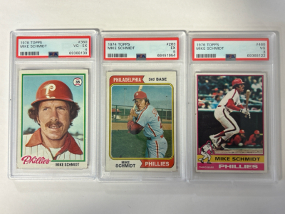 PSA Graded (3) Mike Schmidt Graded Cards