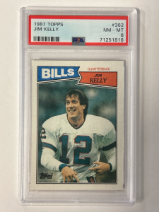 PSA 8 NM-MT 1987 Topps Jim Kelly Graded Card