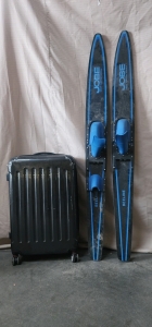 Jobe Beeline Water Skis, And A Hard Shell Traveling Suitcase.