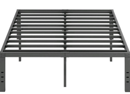 ZIYOO Full Size Bed Frame, 18 Inches Platform Bed Frame, 1500lbs Heavy Duty Steel Slat, Non-Slip Design, No Box Spring Needed, Easy Assembly, Quiet Noise Free, Under Bed Storage Space, Black