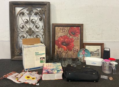 Framed Wall Art, Cooking Dishes & Dining Glasses, Bebe Purse, General Purpose Paging Horn