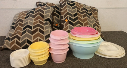 Pillows and Tupperware