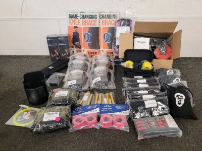 Knee Brace, Kinesiology Tape, Automatic Rebound Wheel, Astungt Wrist Wrap, Scuba Mouthpiece Replacement, And More