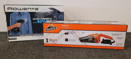 Armor All 12V Car Vac And Rowenta Performance Handheld Steamer