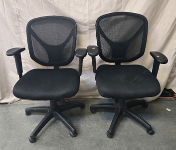 (2) Black Office Chairs