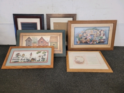 Pictures, And Picture Frames, Including Bird Houses And More