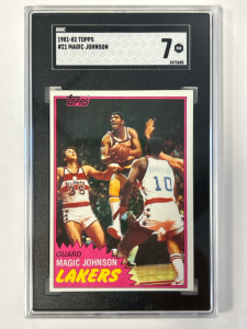 SGC NM 7 1981-82 Topps #21 Magic Johnson Graded Card