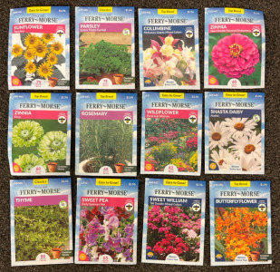50 Packets Of Flower & Herb Seeds!