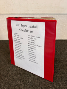 Binder W/ 1987 Topps Baseball Complete Set Cards
