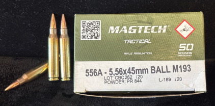 (50) Magtech Rifle Ammunition 5,56x45mm Ball M193
