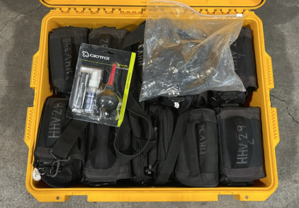 (10) Panasonic HHV Cameras With Cases & Cleaning Kit
