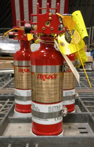 (Off-Site) (3) FireBoy Clean Agent Inline Fire Extinguishers 2.6LB