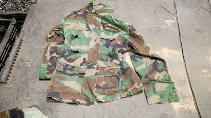 (Off-Site) (10)American Apparel Military BDU M81 Woodland Camo Shirts Medium Regular