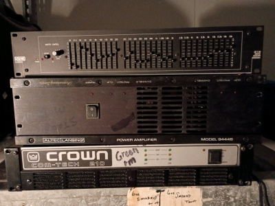 Crown Com-Tech 210 and Rane GE130 Graphic Equalizer and Altec Lansing Power Amplifier #9444B