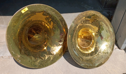 (2) Brass Instrument Bells 24", 26"