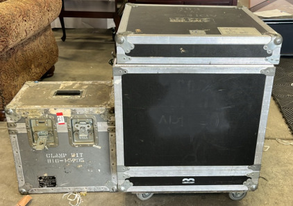 (1) Rolling Wilson Stock Shipping Crate 21 1/2&rdquo; x 23&rdquo; x 32&rdquo; (1) Wilson Stock Shipping Crate 11&rdquo;x17 1/2&rdquo;x18&rdquo;