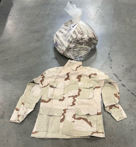 (Off-Site) (9) Large Desert Camouflage Military Shirts