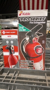 (Off-Site) Kidde ProSeries 4LBS 2-A:10-B:C Rated Fire Extinguisher and First Alert Automobile 5-B:C Fire Extinguisher