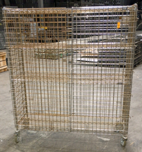 (Off-Site) Uline Rolling Steel Wire Cart 19x60x70