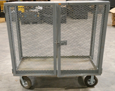 (Off-Site) Steel Wire Mesh Rolling Cart 60x60x26