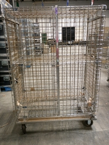 (Off-Site) Nexel Rolling Steel Wire Cart 49x24x70