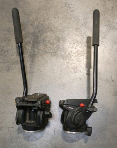 (Off-Site) (2) Manfrotto 701HDV Tripod Heads w/ Camera Plate
