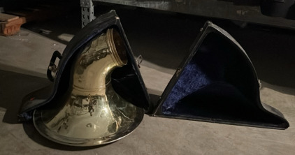 Brass Tuba Horn With Case