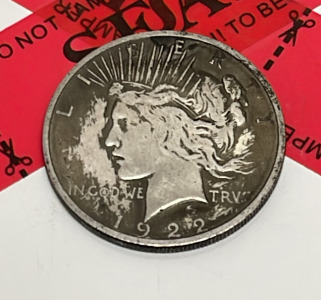 1922 United States Peace Dollar Coin, 90% Silver, Anthony de Francisci Design