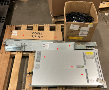 (2) Cisco UCS C220 M4 Rack Server w/ Cords & Shelves