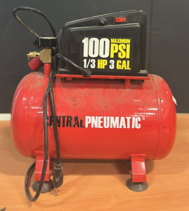 Central Pneumatic 100 PSI 1/3 HP 3 Gallon Air Compressor