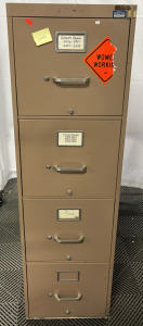 4 Drawer Filing Cabinet 28&rdquo;x15&rdquo;x51&rdquo;