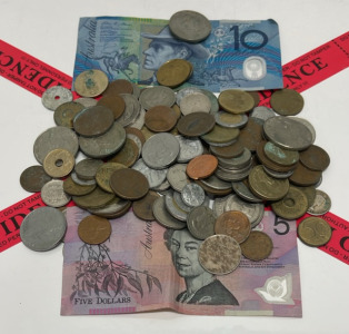 Mixed Coins and Banknotes Collection - Australian, Canadian, and More