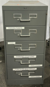 5 Drawer Filing Cabinet 28&rdquo;x19&rdquo;x40&rdquo;