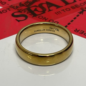 King Will Tungsten Carbide Gold Ring, Polished Finish