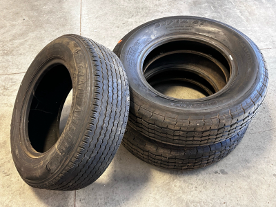 (2) West Lake Super ST Tires (ST205/75R15) and (1) Trail America Tire (ST205/75D14)