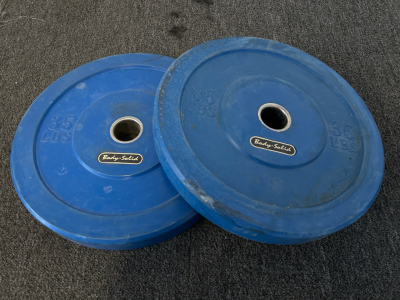 Pair Of 35 LB Olympic Body Solid Rubber Plates