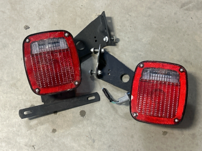 Pair Of Tail Lights With Brackets