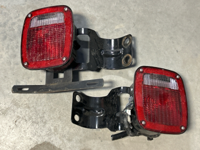 Pair Of Tail Lights With Brackets