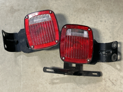 Pair Of Tail Lights With Brackets