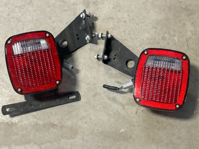 Pair Of Tail Lights With Brackets