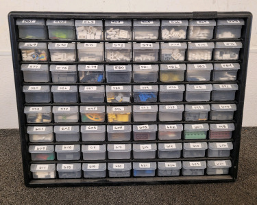 64 Drawer Cabinet Filled With Legos