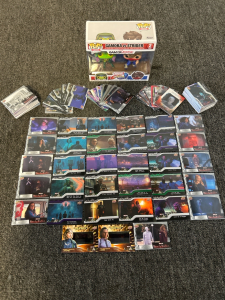 Marvel Collector Cards and Gamora vs. Strider Funko Pop Bobble Head Figurines